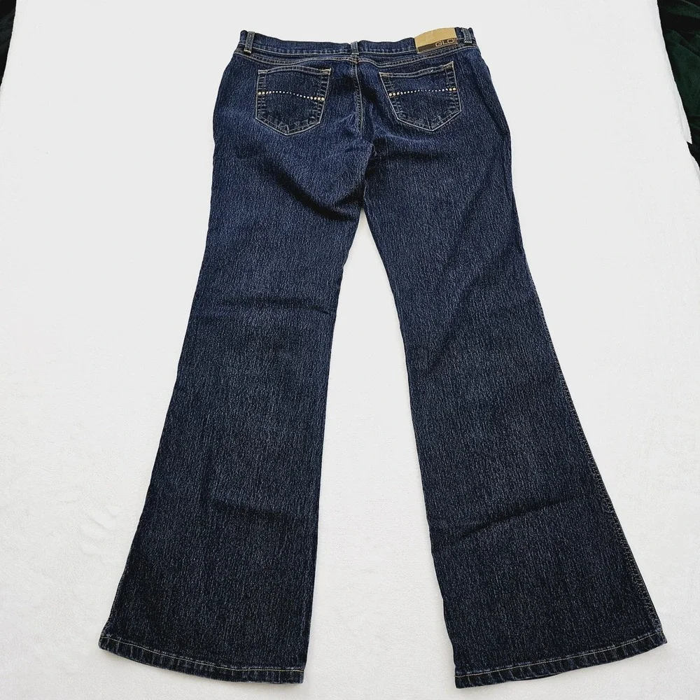 Glo Womens 15 Bell Bottom Flare Jeans‎ Junior Denim Blue Y2K Americana